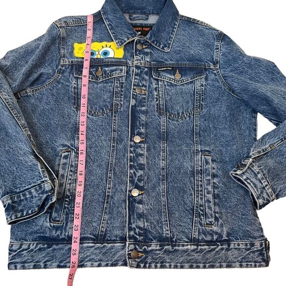 Members Only Nickelodeon Spongebob Denim Trucker Jacket - Picture 12 of 16